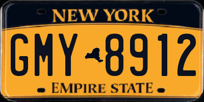 NY license plate GMY8912