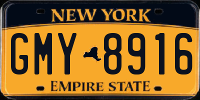 NY license plate GMY8916