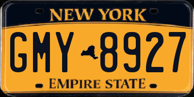 NY license plate GMY8927