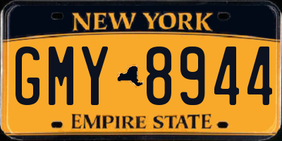 NY license plate GMY8944
