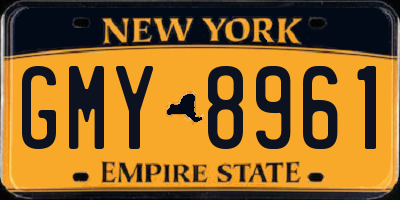 NY license plate GMY8961