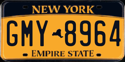 NY license plate GMY8964