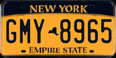 NY license plate GMY8965
