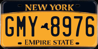 NY license plate GMY8976