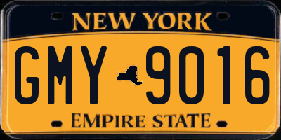 NY license plate GMY9016