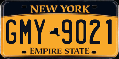 NY license plate GMY9021