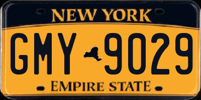 NY license plate GMY9029
