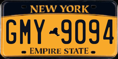 NY license plate GMY9094