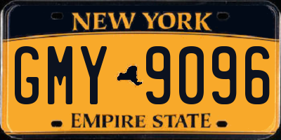NY license plate GMY9096
