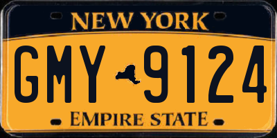 NY license plate GMY9124
