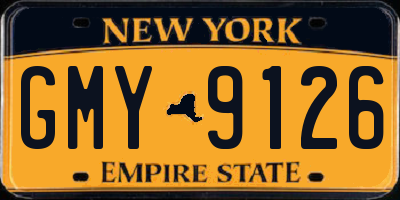 NY license plate GMY9126
