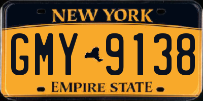 NY license plate GMY9138