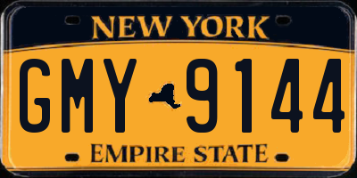 NY license plate GMY9144