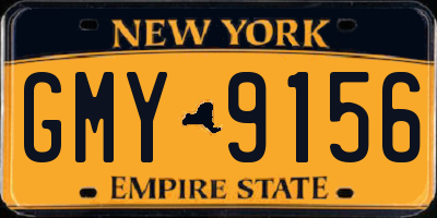NY license plate GMY9156