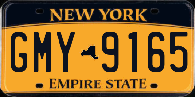 NY license plate GMY9165