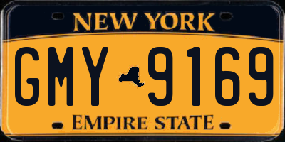 NY license plate GMY9169