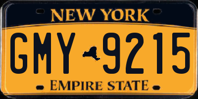 NY license plate GMY9215