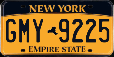 NY license plate GMY9225