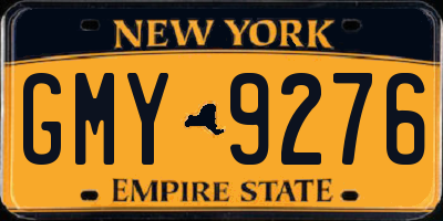 NY license plate GMY9276