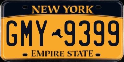 NY license plate GMY9399