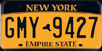 NY license plate GMY9427