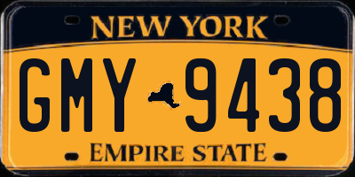 NY license plate GMY9438