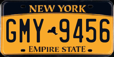 NY license plate GMY9456