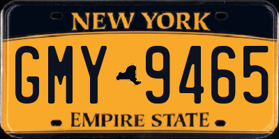 NY license plate GMY9465