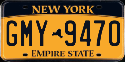 NY license plate GMY9470