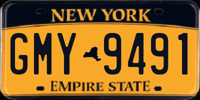 NY license plate GMY9491
