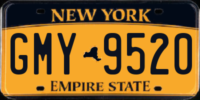 NY license plate GMY9520