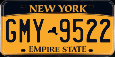 NY license plate GMY9522