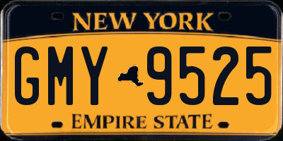 NY license plate GMY9525