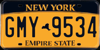 NY license plate GMY9534