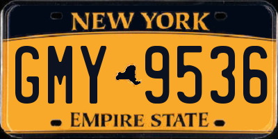 NY license plate GMY9536