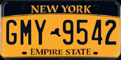 NY license plate GMY9542