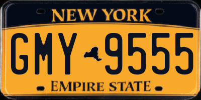 NY license plate GMY9555