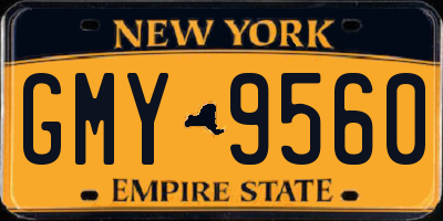 NY license plate GMY9560