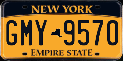 NY license plate GMY9570