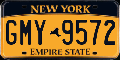 NY license plate GMY9572