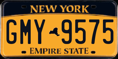 NY license plate GMY9575