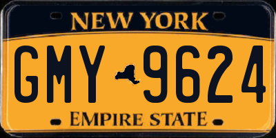 NY license plate GMY9624