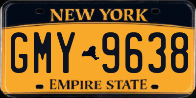 NY license plate GMY9638