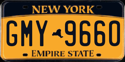 NY license plate GMY9660