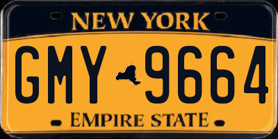 NY license plate GMY9664