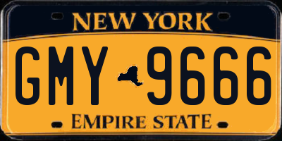 NY license plate GMY9666