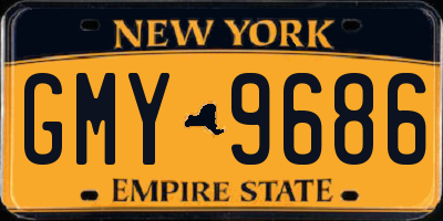 NY license plate GMY9686