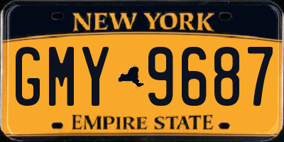 NY license plate GMY9687