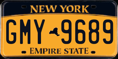 NY license plate GMY9689