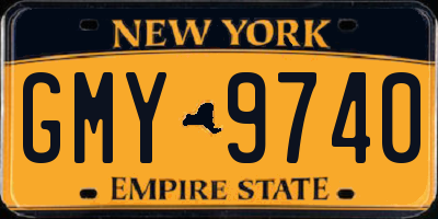 NY license plate GMY9740